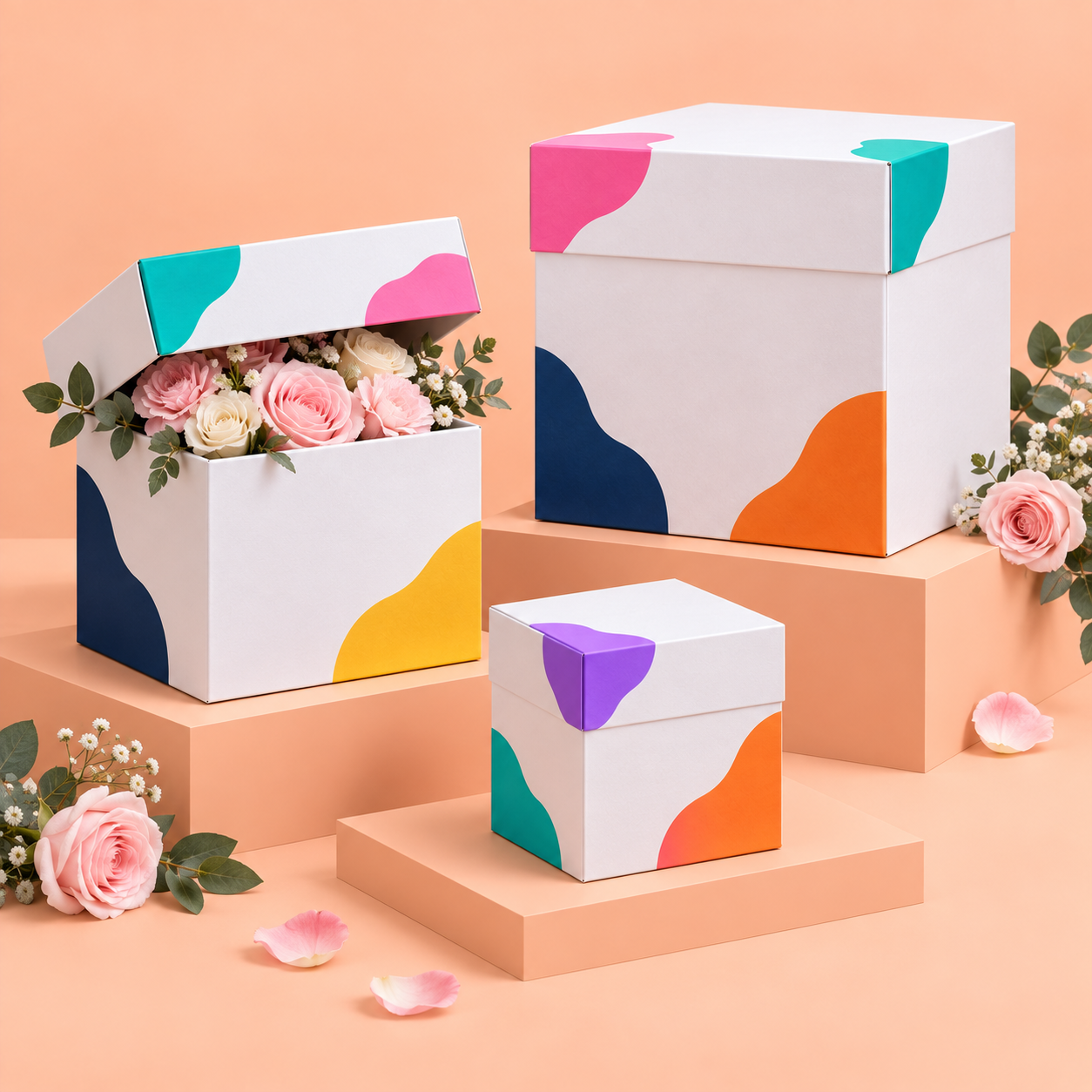 Custom flower packaging box